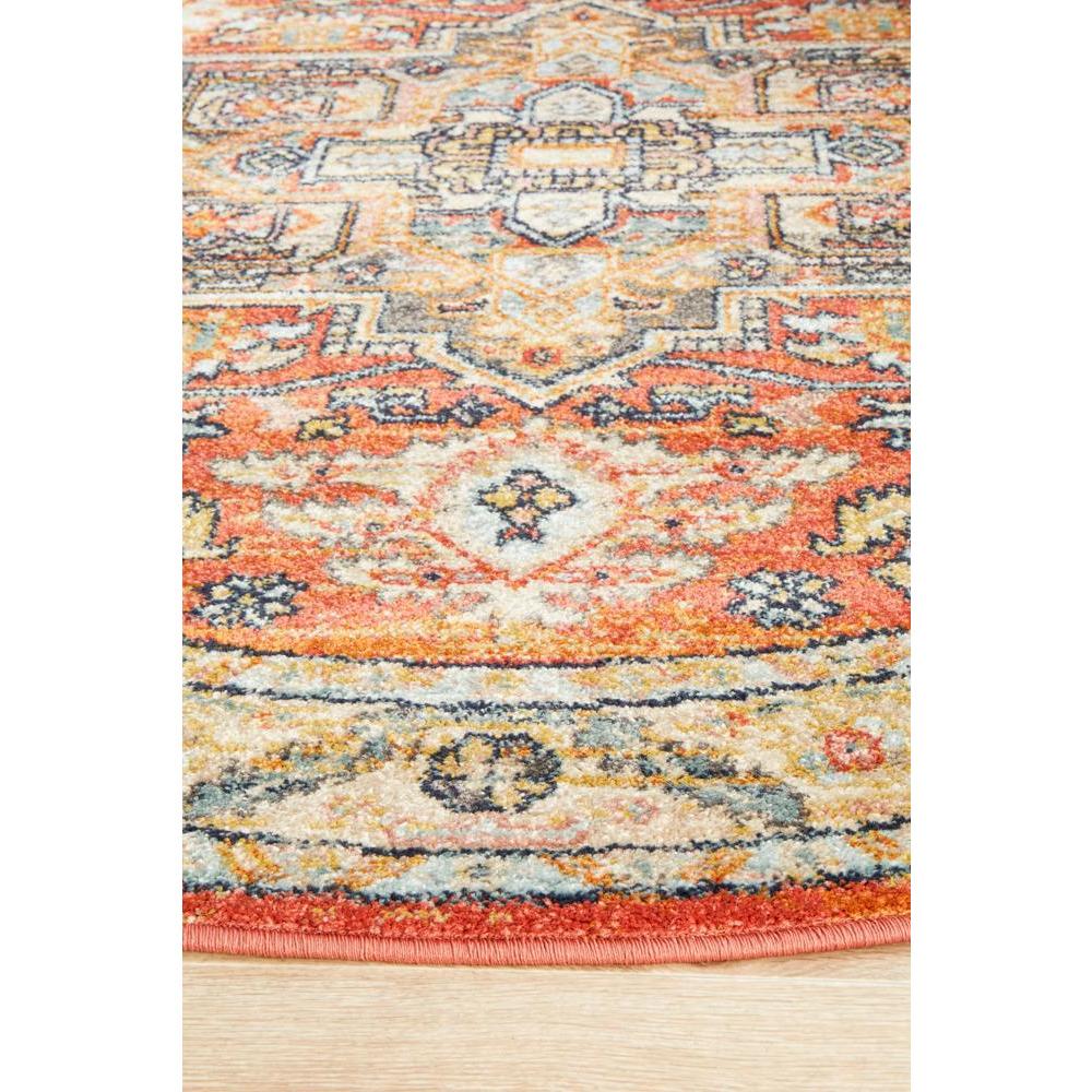 Tivoli 2773 Terracotta Multi Colour Transitional Round Rug - Rugs Of Beauty - 8