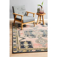 Tivoli 2775 Rose Blue Multi Colour Transitional Rug - Rugs Of Beauty - 2