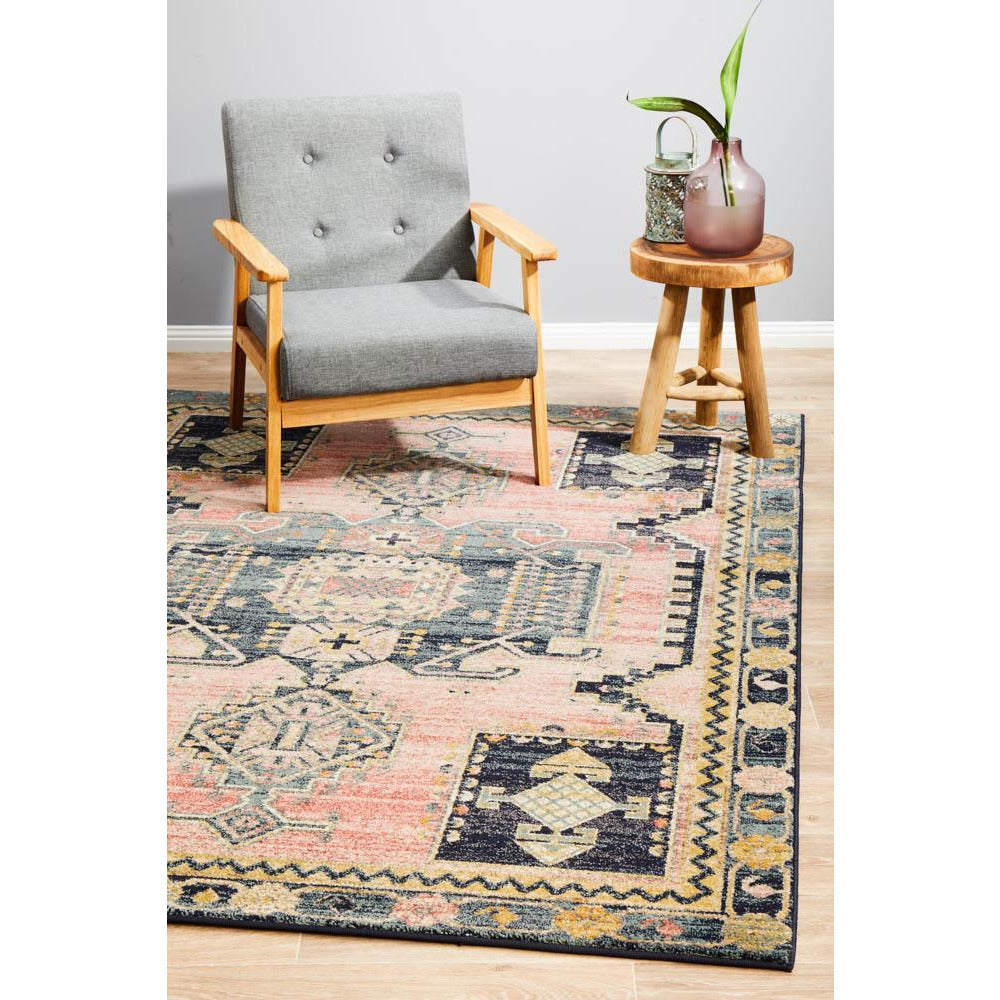 Tivoli 2775 Rose Blue Multi Colour Transitional Rug - Rugs Of Beauty - 4
