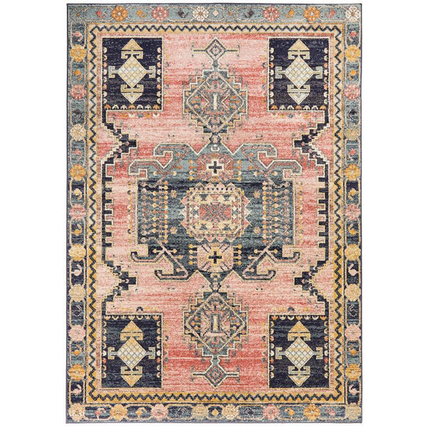 Tivoli 2775 Rose Blue Multi Colour Transitional Rug - Rugs Of Beauty - 1