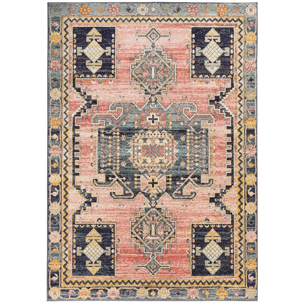 Tivoli 2775 Rose Blue Multi Colour Transitional Rug - Rugs Of Beauty - 1