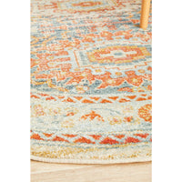 Tivoli 2776 Blue Terracotta Multi Colour Transitional Round Rug - Rugs Of Beauty - 6