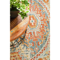 Tivoli 2776 Blue Terracotta Multi Colour Transitional Round Rug - Rugs Of Beauty - 5