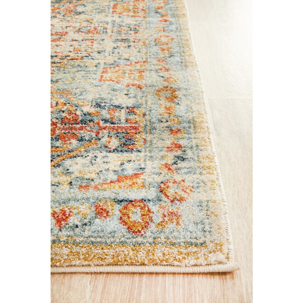 Tivoli 2776 Blue Terracotta Multi Colour Transitional Runner Rug - Rugs Of Beauty - 6