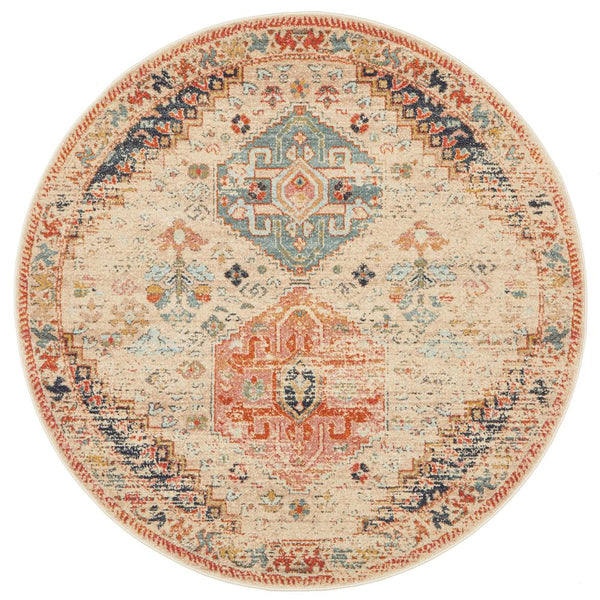 Tivoli 2777 Autumn Multi Colour Transitional Round Rug - Rugs Of Beauty - 1