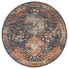 Tivoli 2777 Navy Blue Multi Colour Transitional Round Rug - Rugs Of Beauty - 1