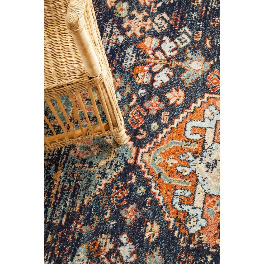 Tivoli 2777 Navy Blue Multi Colour Transitional Round Rug - Rugs Of Beauty - 5