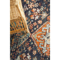 Tivoli 2777 Navy Blue Multi Colour Transitional Round Rug - Rugs Of Beauty - 5