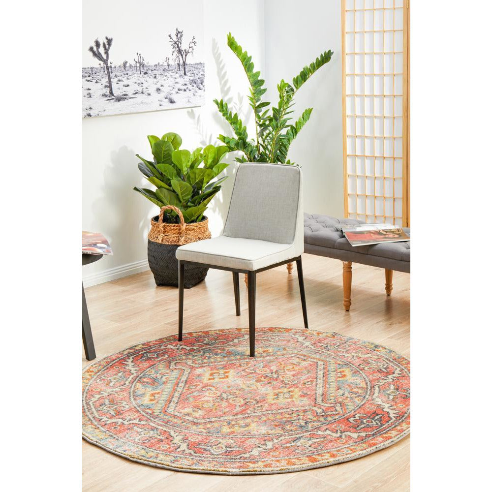 Tivoli 2779 Crimson Multi Colour Transitional Round Rug - Rugs Of Beauty - 3