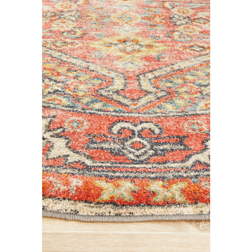Tivoli 2779 Crimson Multi Colour Transitional Round Rug - Rugs Of Beauty - 8