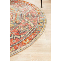 Tivoli 2779 Crimson Multi Colour Transitional Round Rug - Rugs Of Beauty - 7