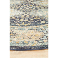 Tivoli 2780 Navy Blue Multi Colour Transitional Round Rug - Rugs Of Beauty - 6