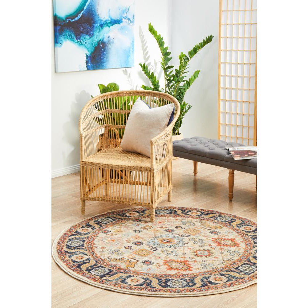 Tivoli 2783 Sand Multi Colour Transitional Round Rug - Rugs Of Beauty - 3