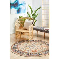 Tivoli 2783 Sand Multi Colour Transitional Round Rug - Rugs Of Beauty - 3
