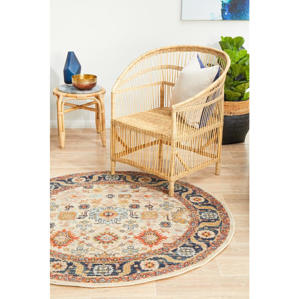 Tivoli 2783 Sand Multi Colour Transitional Round Rug - Rugs Of Beauty - 4