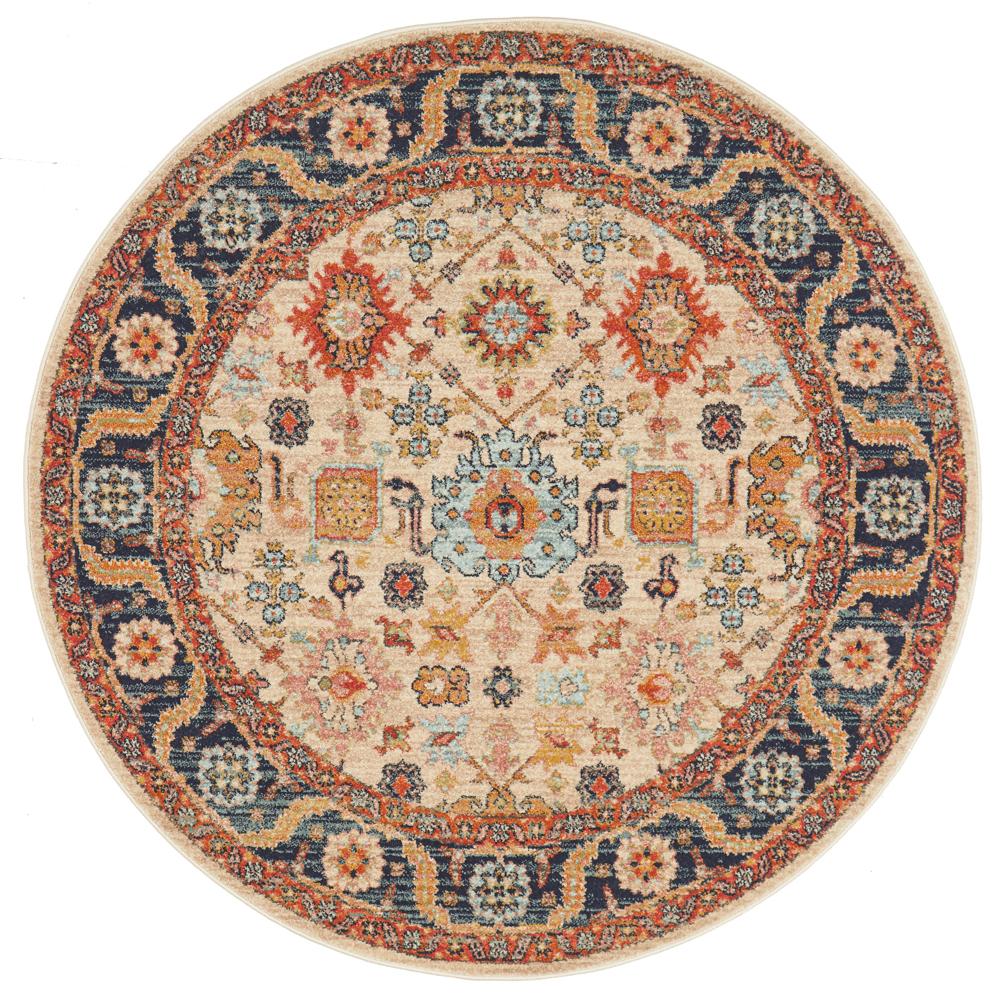 Tivoli 2783 Sand Multi Colour Transitional Round Rug - Rugs Of Beauty - 1