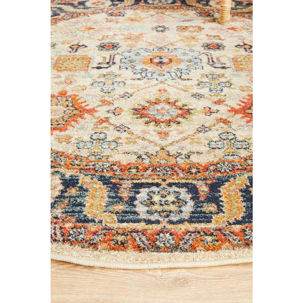 Tivoli 2783 Sand Multi Colour Transitional Round Rug - Rugs Of Beauty - 5