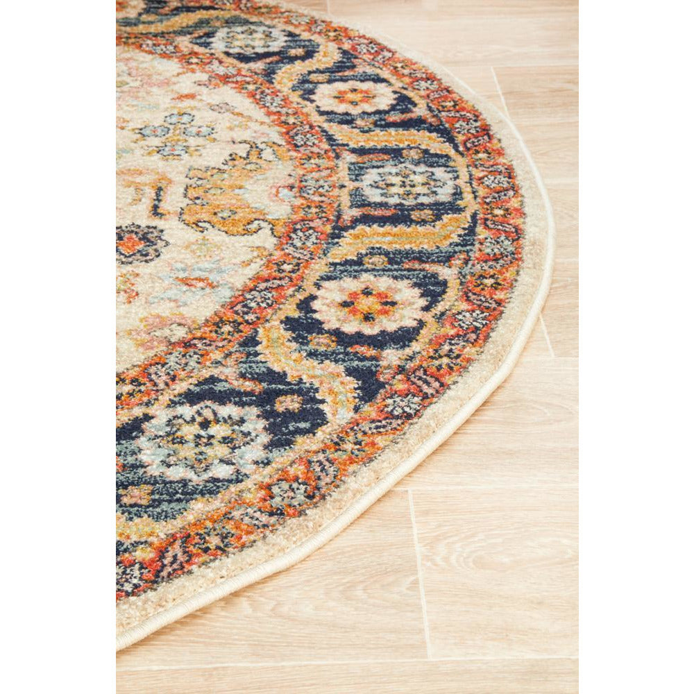 Tivoli 2783 Sand Multi Colour Transitional Round Rug - Rugs Of Beauty - 6