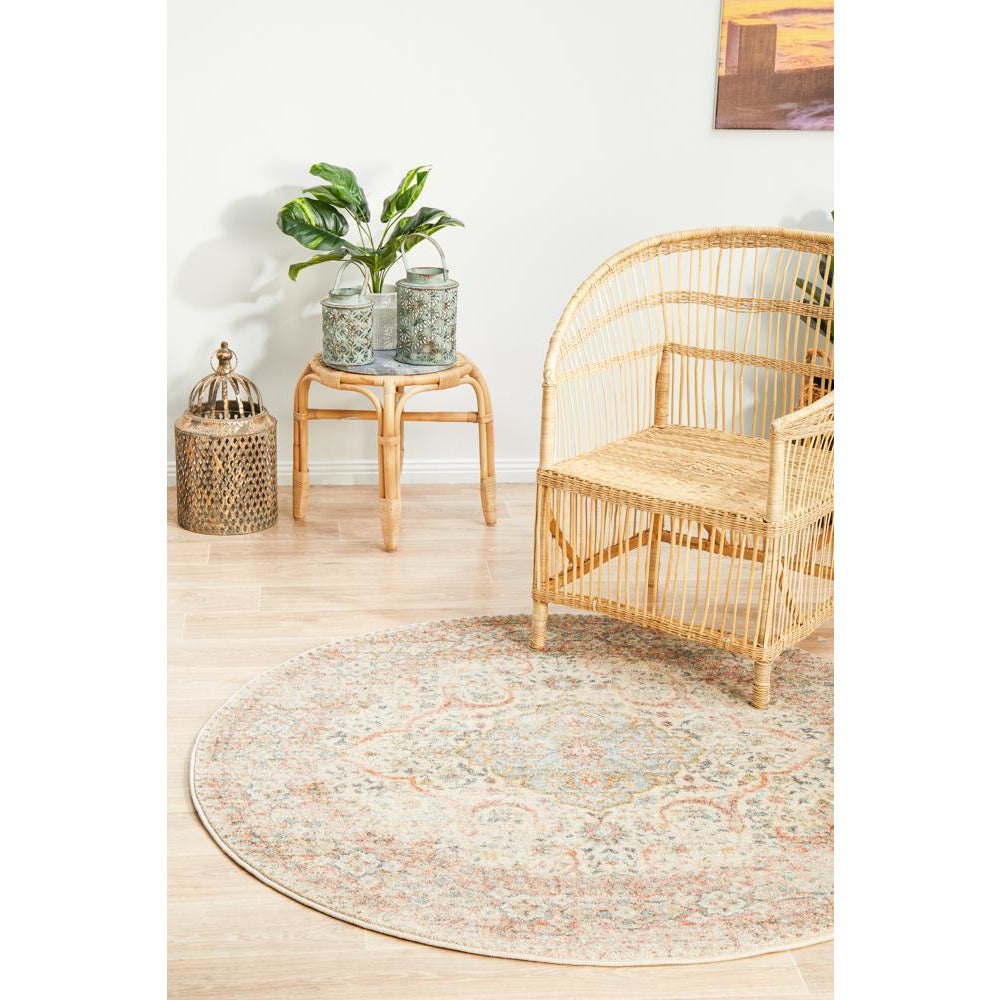 Tivoli 2784 Earth Multi Colour Transitional Round Rug - Rugs Of Beauty - 2