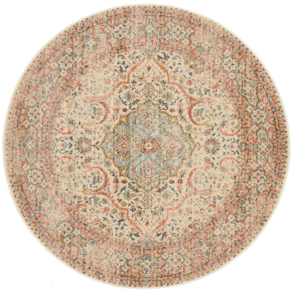 Tivoli 2784 Earth Multi Colour Transitional Round Rug - Rugs Of Beauty - 1