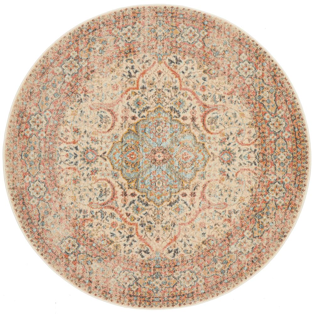 Tivoli 2784 Earth Multi Colour Transitional Round Rug - Rugs Of Beauty - 1