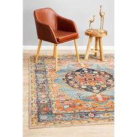 Tivoli 2785 Blue Rust Multi Colour Transitional Rug - Rugs Of Beauty - 2