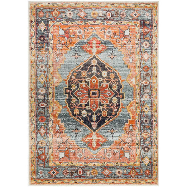 Tivoli 2785 Blue Rust Multi Colour Transitional Rug - Rugs Of Beauty - 1