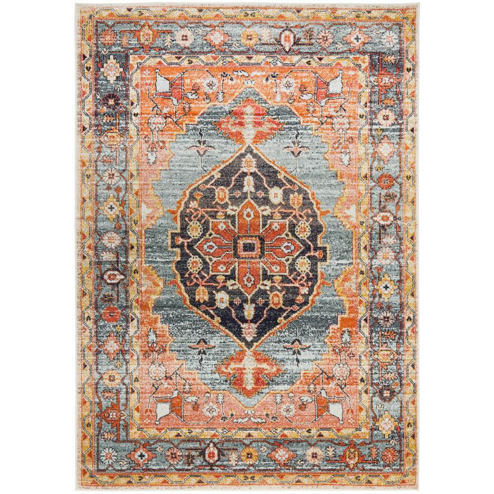 Tivoli 2785 Blue Rust Multi Colour Transitional Rug - Rugs Of Beauty - 1