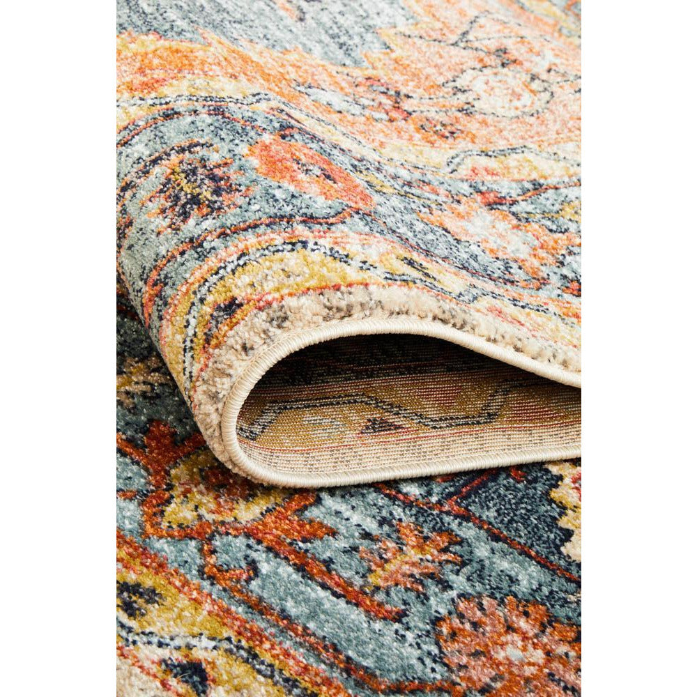 Tivoli 2785 Blue Rust Multi Colour Transitional Rug - Rugs Of Beauty - 9