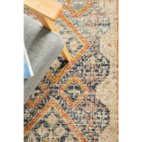 Tivoli 2786 Navy Blue Multi Colour Transitional Runner Rug - Rugs Of Beauty - 5