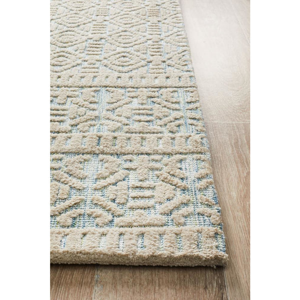 Nara 131 Blue Transitional Textured Rug - Rugs Of Beauty - 4