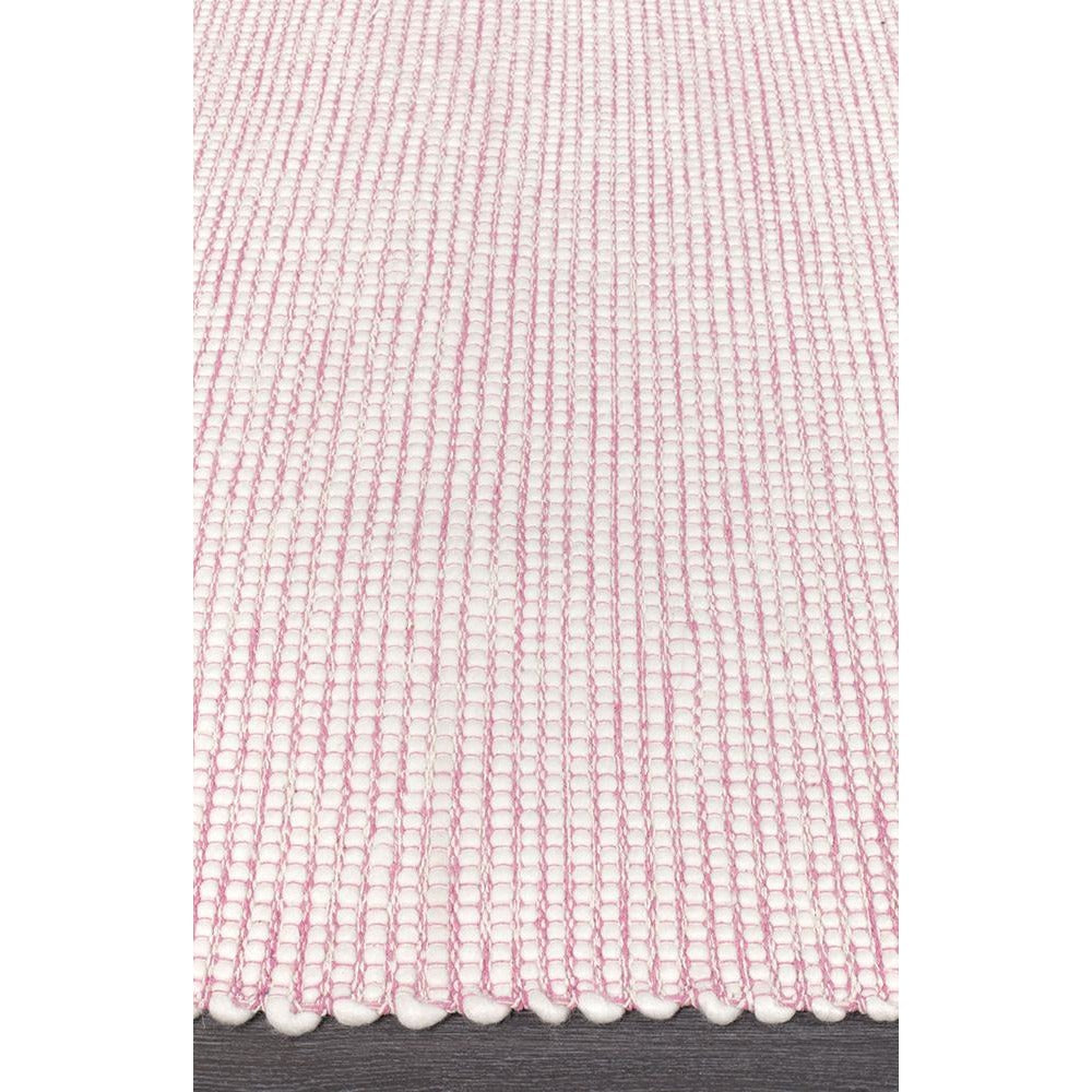 Seljord Pink Modern Scandi Wool Rug - Rugs Of Beauty - 4