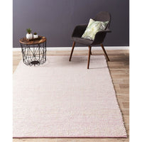 Seljord Pink Modern Scandi Wool Rug - Rugs Of Beauty - 7