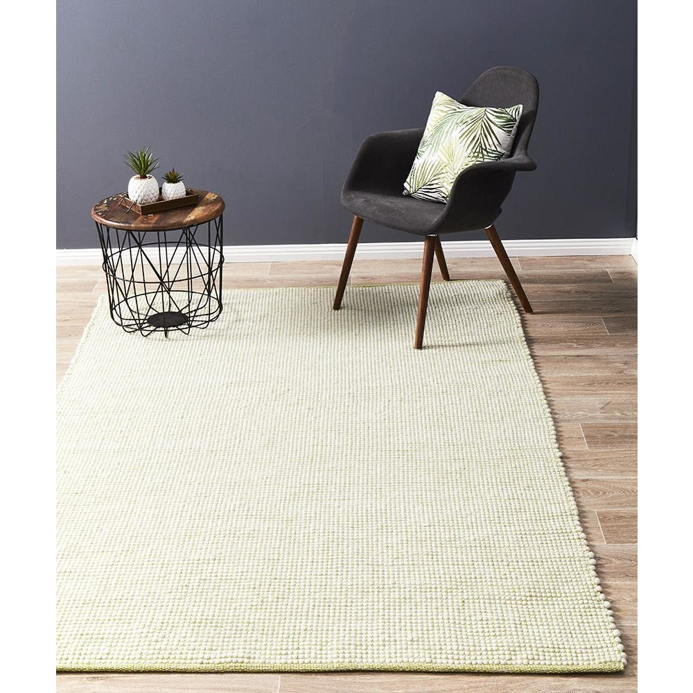 Seljord Green Modern Scandi Wool Rug - Rugs Of Beauty - 7
