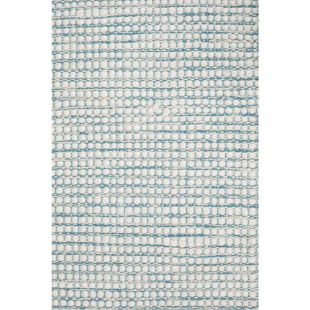 Seljord Turquoise Blue Modern Scandi Wool Rug - Rugs Of Beauty - 5