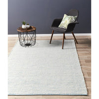 Seljord Turquoise Blue Modern Scandi Wool Rug - Rugs Of Beauty - 7