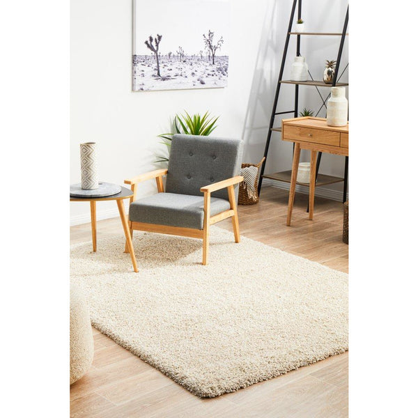 Sevan 4477 Cream Modern Shaggy Rug - Rugs Of Beauty - 3