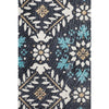 Flekke 242 Printed Blue Hand Woven Flatweave Modern Cotton Round Rug - Rug Of Beauty - 5