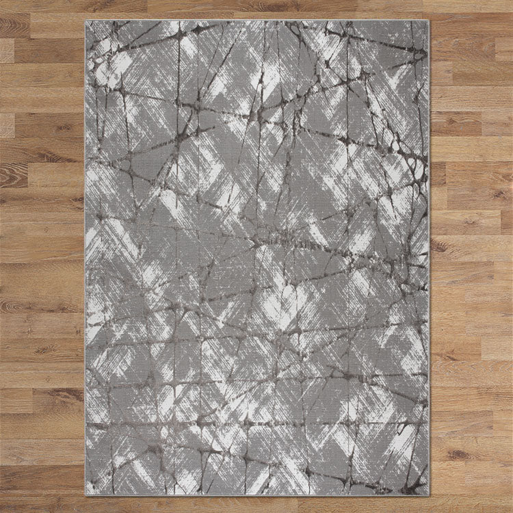 Trent 349 Grey White Modern Patterned Rug - Rugs Of Beauty - 3