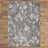 Trent 349 Grey White Modern Patterned Rug - Rugs Of Beauty - 3