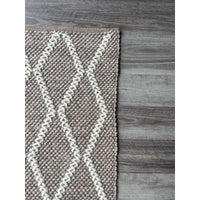 Clarissa 755 Wool Polyester Beige Taupe Trellis Rug - Rugs Of Beauty - 4