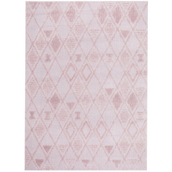 Catana 4756 Pink Modern Diamond Patterned Rug - Rugs Of Beauty - 1