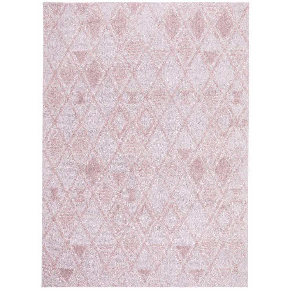 Catana 4756 Pink Modern Diamond Patterned Rug - Rugs Of Beauty - 1