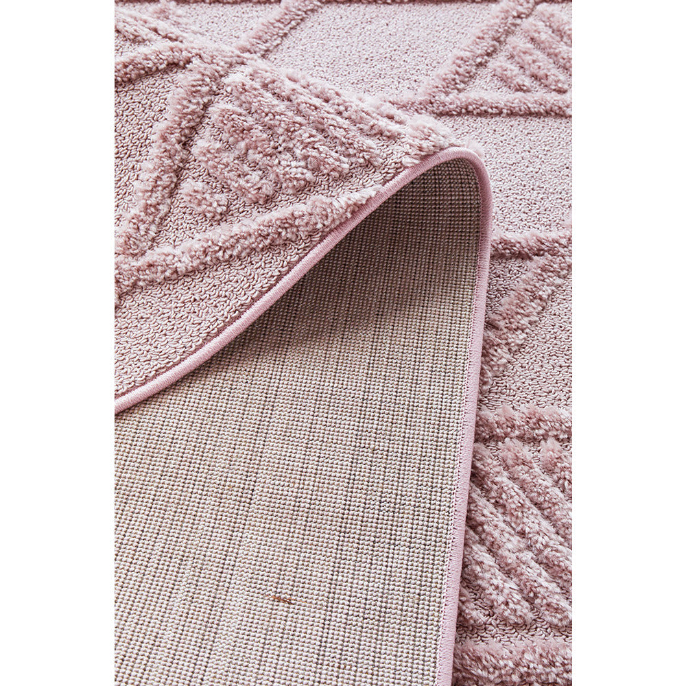 Catana 4756 Pink Modern Diamond Patterned Rug - Rugs Of Beauty - 7