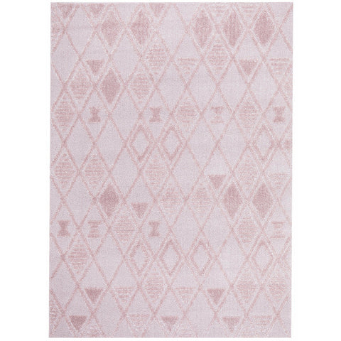 Catana 4756 Pink Modern Diamond Patterned Rug - Rugs Of Beauty - 1