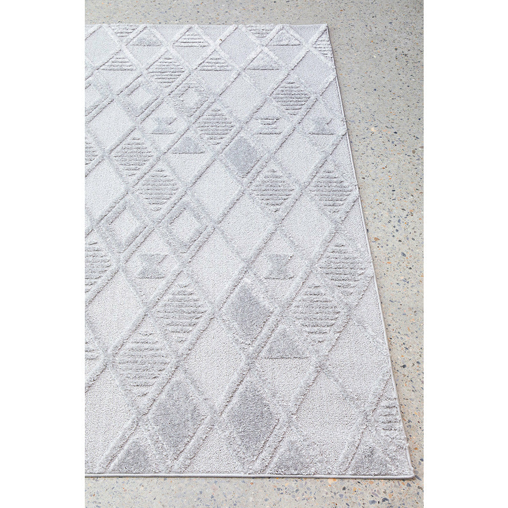 Catana 4756 Silver Grey Modern Diamond Patterned Rug - Rugs Of Beauty - 4