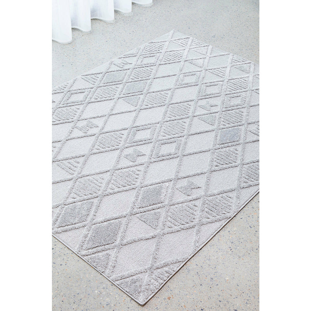 Catana 4756 Silver Grey Modern Diamond Patterned Rug - Rugs Of Beauty - 5