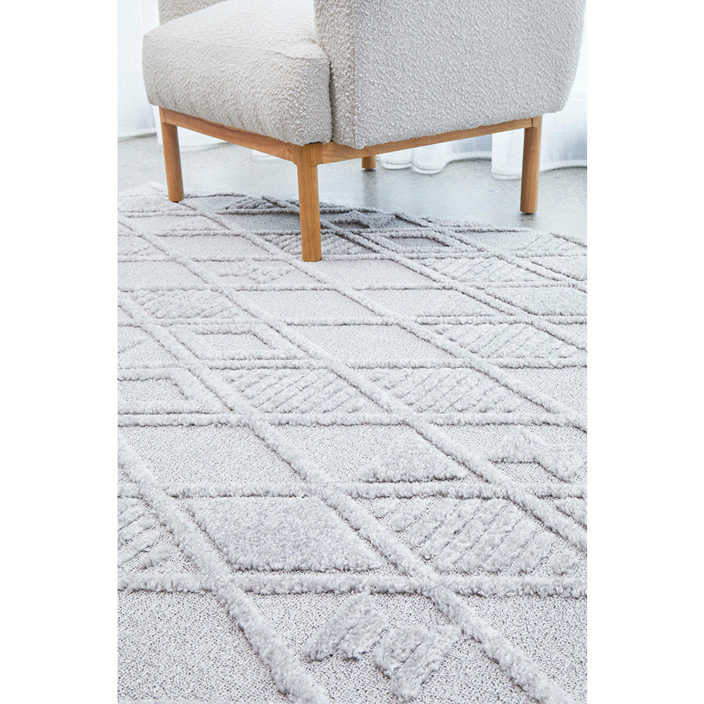 Catana 4756 Silver Grey Modern Diamond Patterned Rug - Rugs Of Beauty - 2