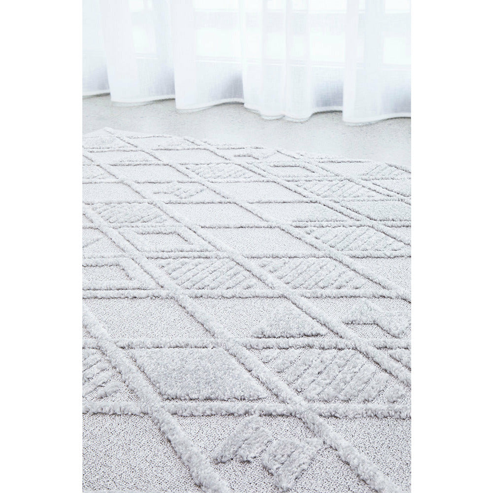 Catana 4756 Silver Grey Modern Diamond Patterned Rug - Rugs Of Beauty - 7