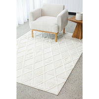 Catana 4756 White Modern Diamond Patterned Rug - Rugs Of Beauty - 4